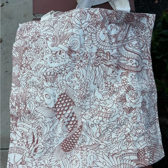 Jean Paul Gaultier White and Red Tote Bag - Picture 2 of 2